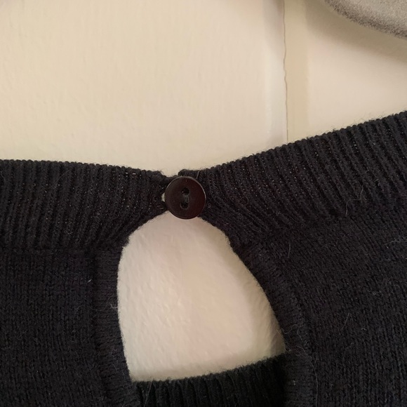 Sezane Sweater with lace sleeves black size L/EU 40 cotton wool blend - Picture 6 of 6